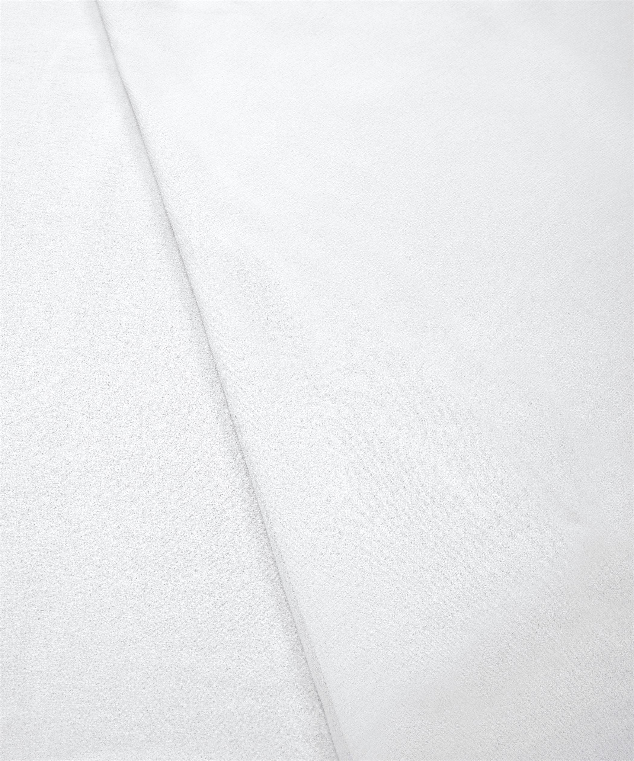 White Plain Dyed Georgette (60 Grams) Fabric