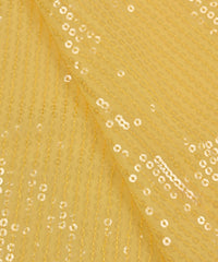 Yellow color all over Premium water Sequins Georgette Fabric