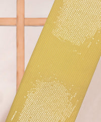 Yellow color all over Premium water Sequins Georgette Fabric