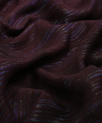 Dim grey & Coffee Shaded Georgette Fabric with Satin patta
