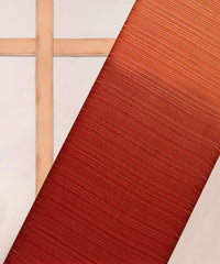 Maroon & Peach Shaded Georgette Fabric with Satin patta