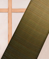 Olive Green & Biege Shaded Georgette Fabric with Satin patta