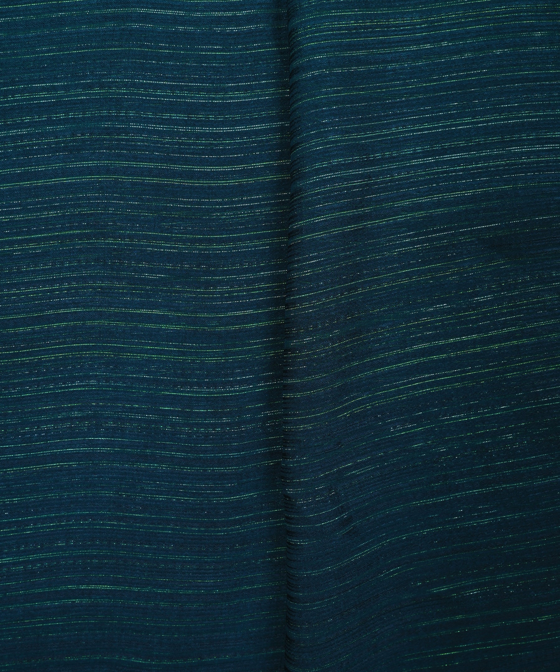 Teal & Firoji Shaded Georgette Fabric with Satin patta