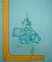 Aqua Green Floral design Organza fabric