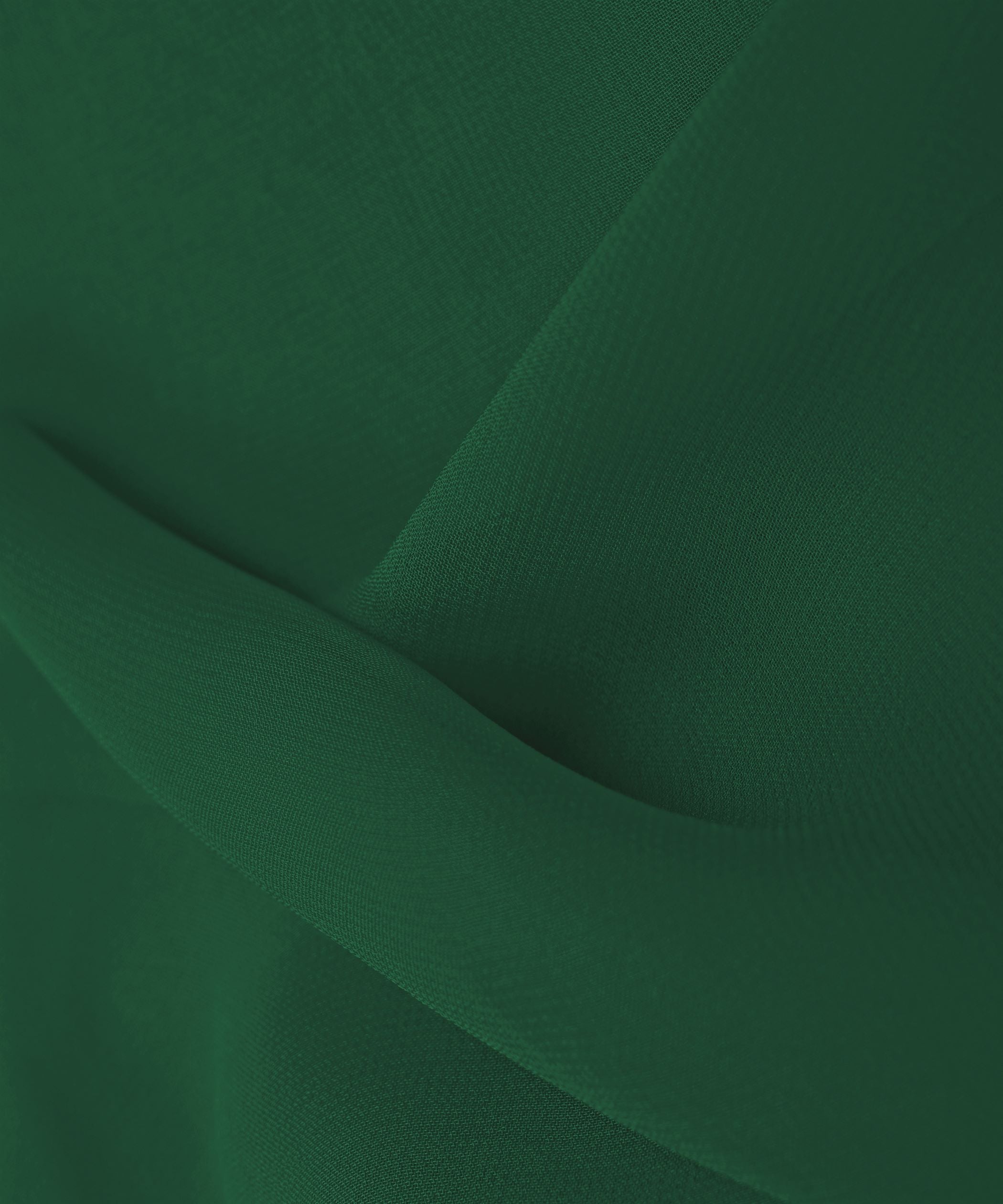 Dark Green Plain Dyed Heavy Georgette Fabric