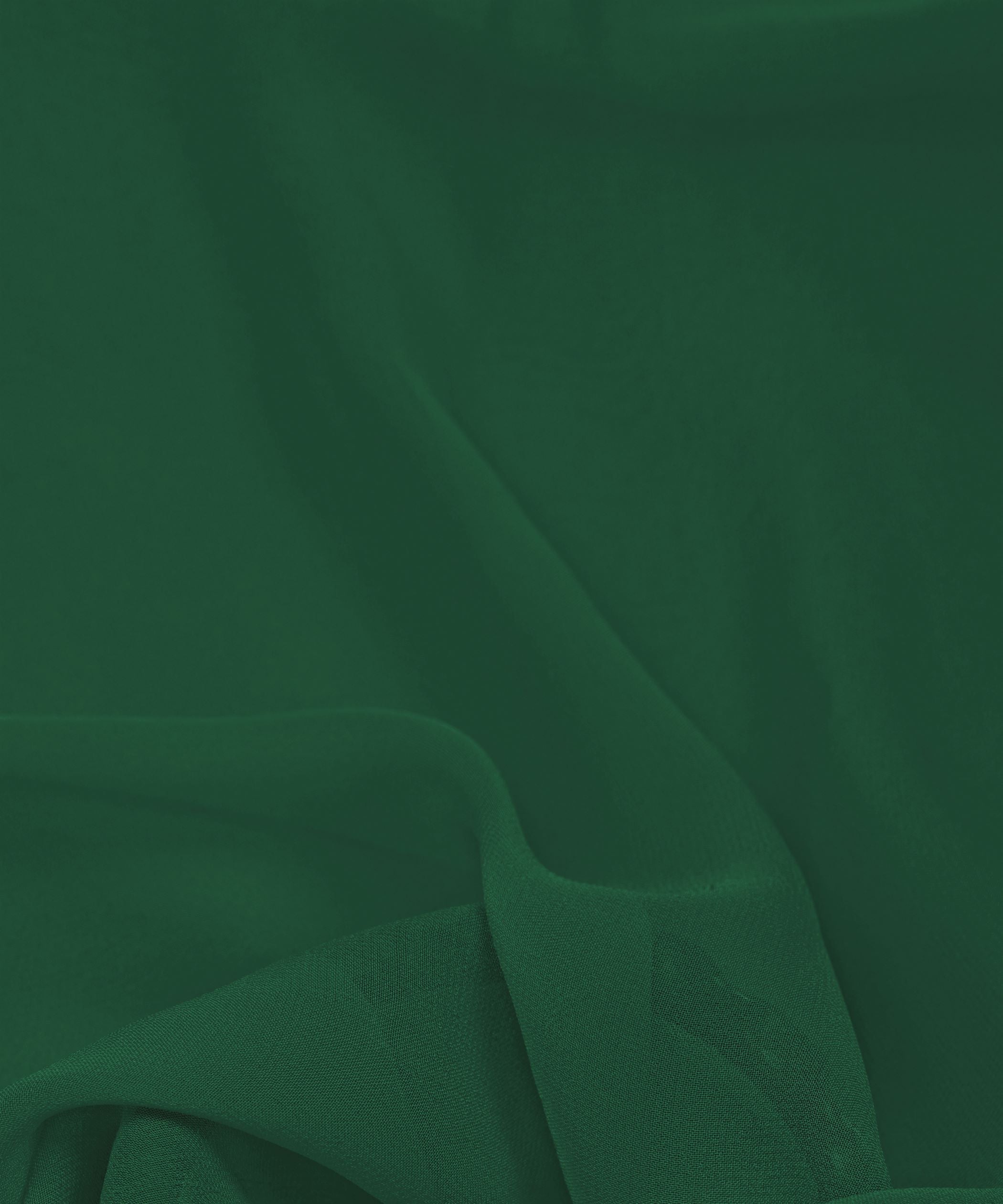 Dark Green Plain Dyed Heavy Georgette Fabric