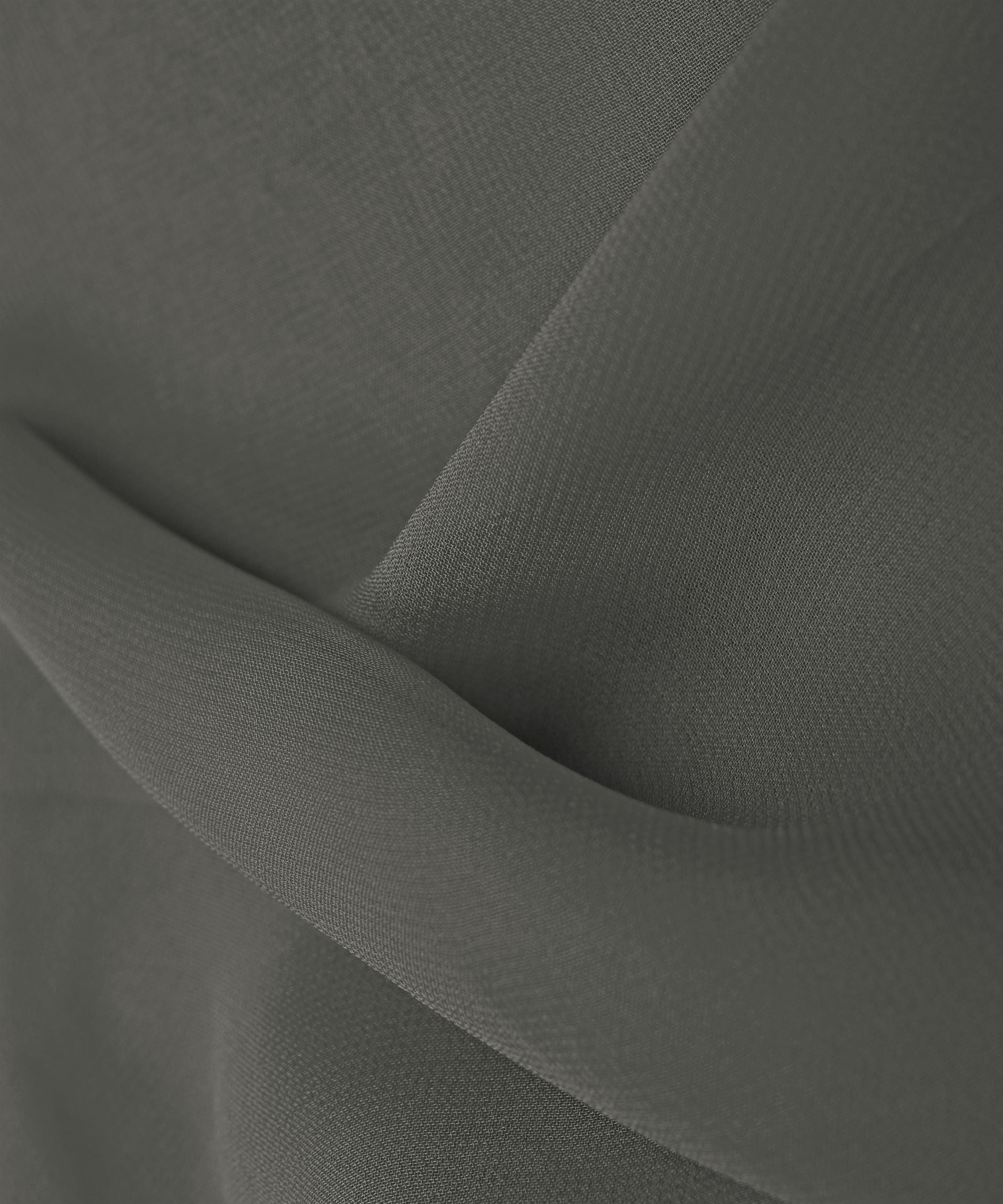 Dark Grey Plain Dyed Heavy Georgette Fabric