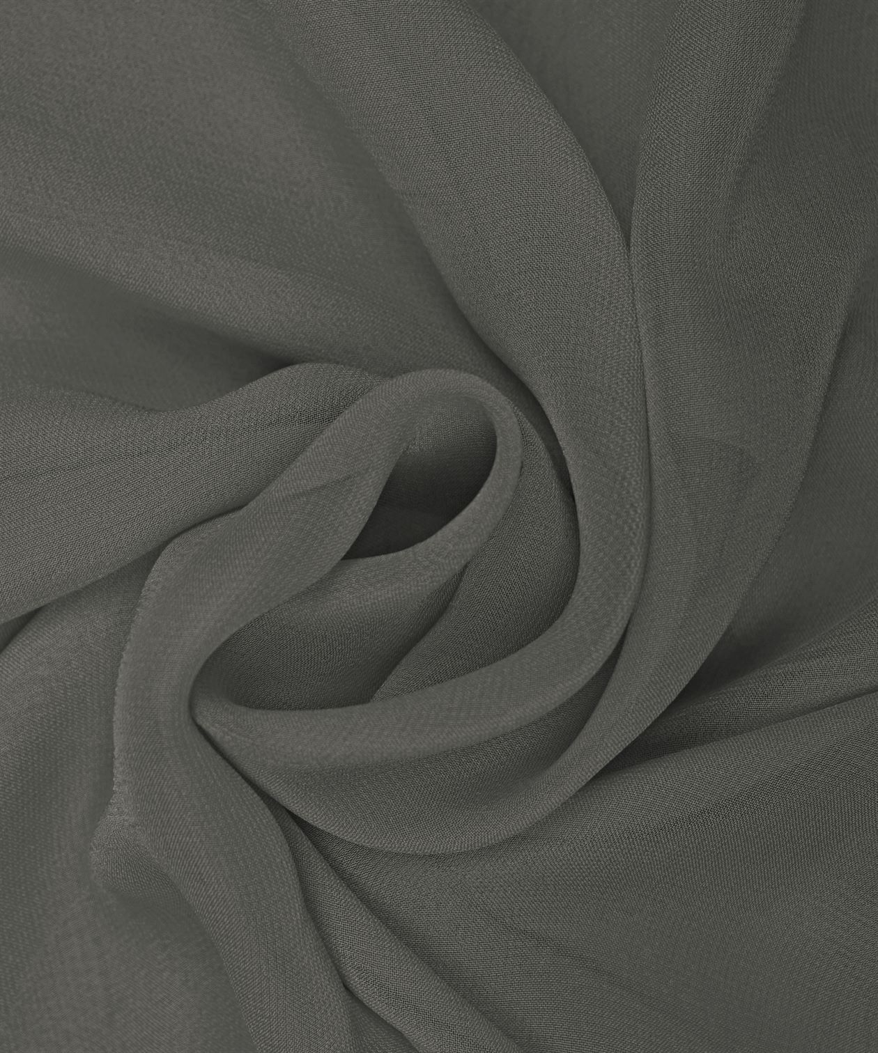 Dark Grey Plain Dyed Heavy Georgette Fabric