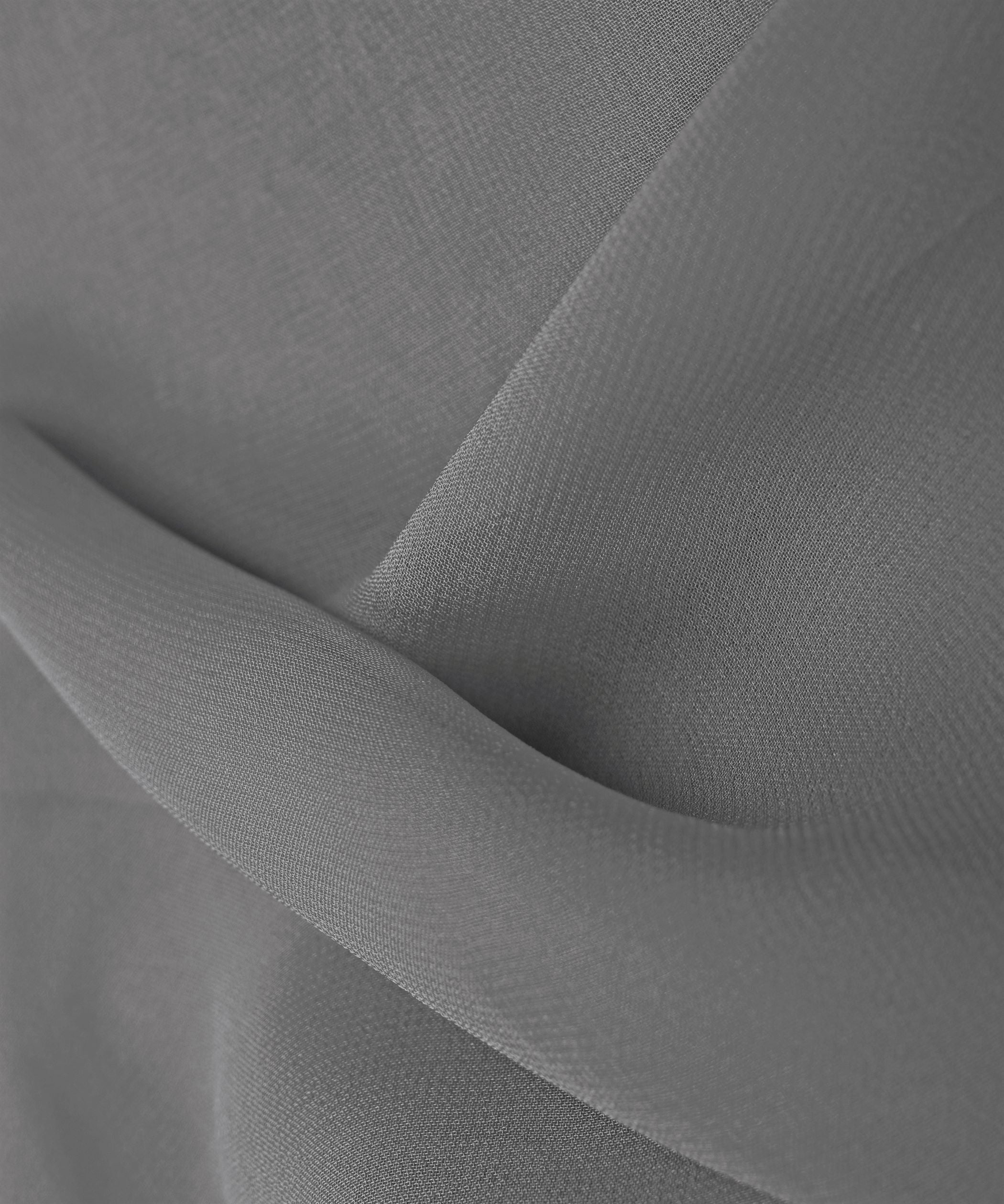 Grey Plain Dyed Heavy Georgette Fabric