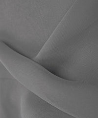 Grey Plain Dyed Heavy Georgette Fabric