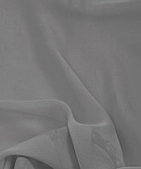 Grey Plain Dyed Heavy Georgette Fabric