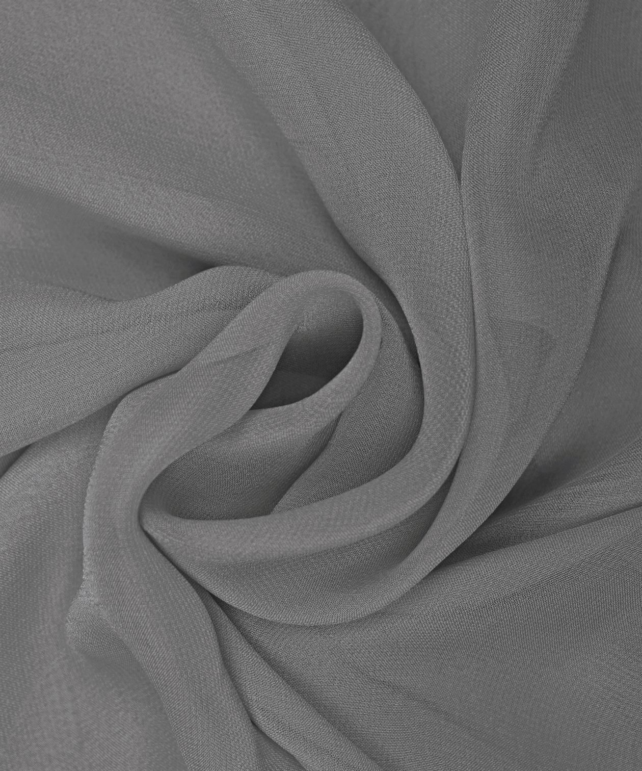 Grey Plain Dyed Heavy Georgette Fabric