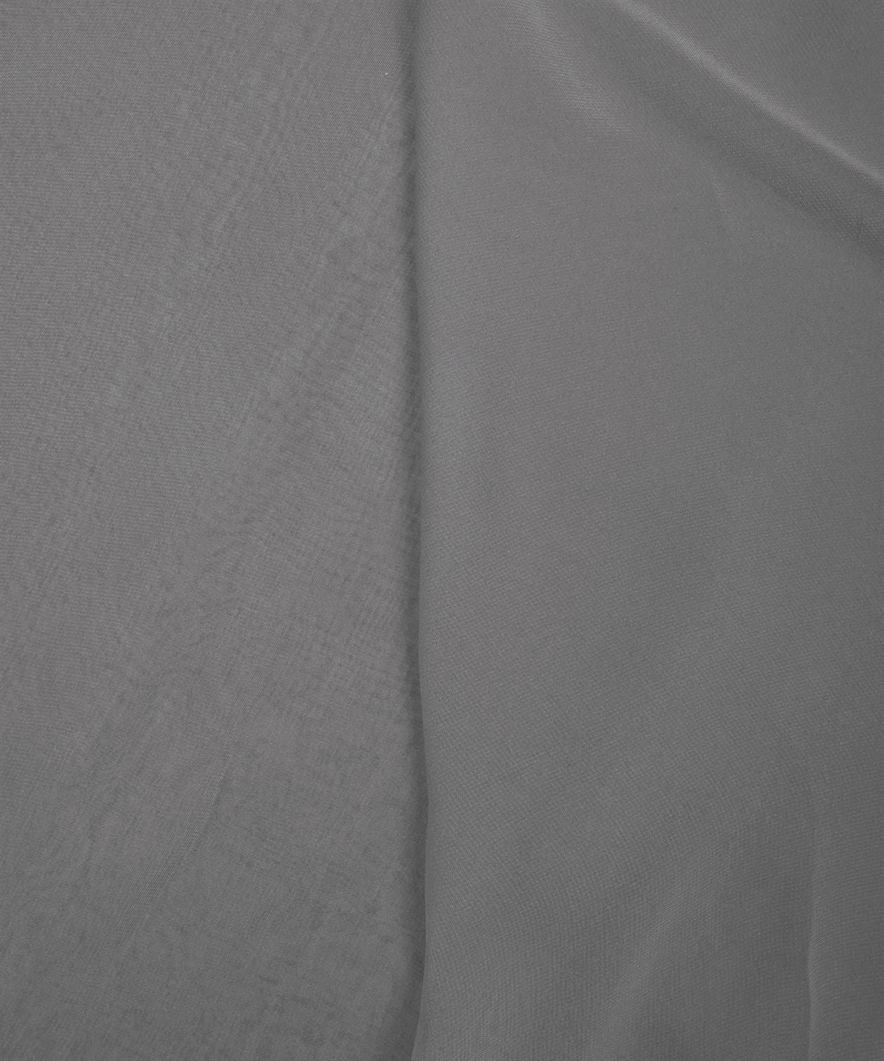 Grey Plain Dyed Heavy Georgette Fabric