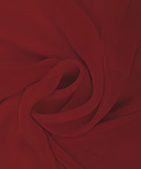 Maroon Plain Dyed Heavy Georgette Fabric