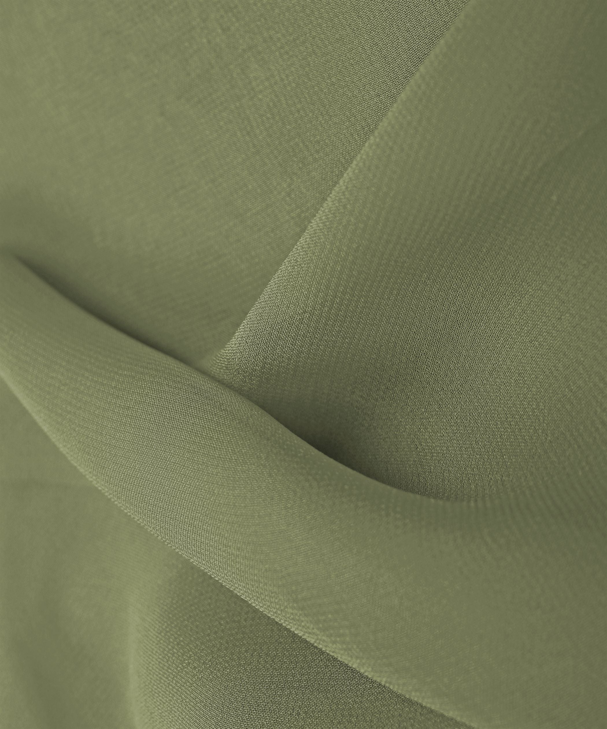 Olive Green Plain Dyed Heavy Georgette Fabric