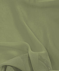 Olive Green Plain Dyed Heavy Georgette Fabric