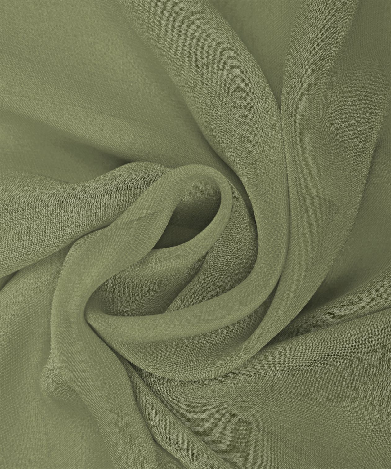 Olive Green Plain Dyed Heavy Georgette Fabric