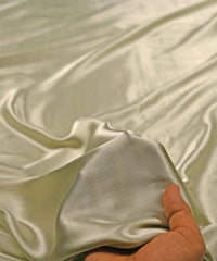 Glossy Green Plain Dyed Japan Satin Fabric
