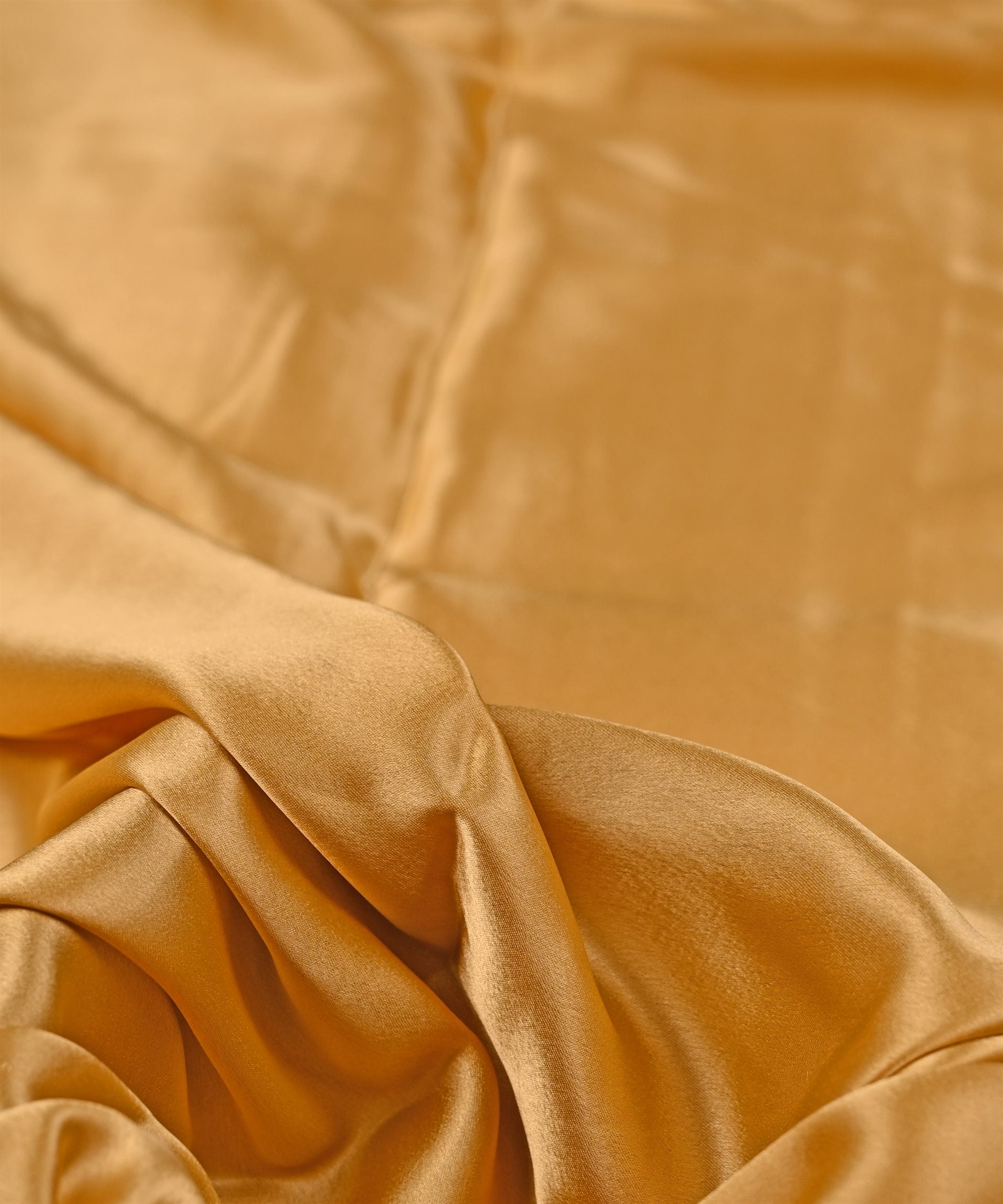 Mustard Yellow Plain Dyed Japan Satin Fabric