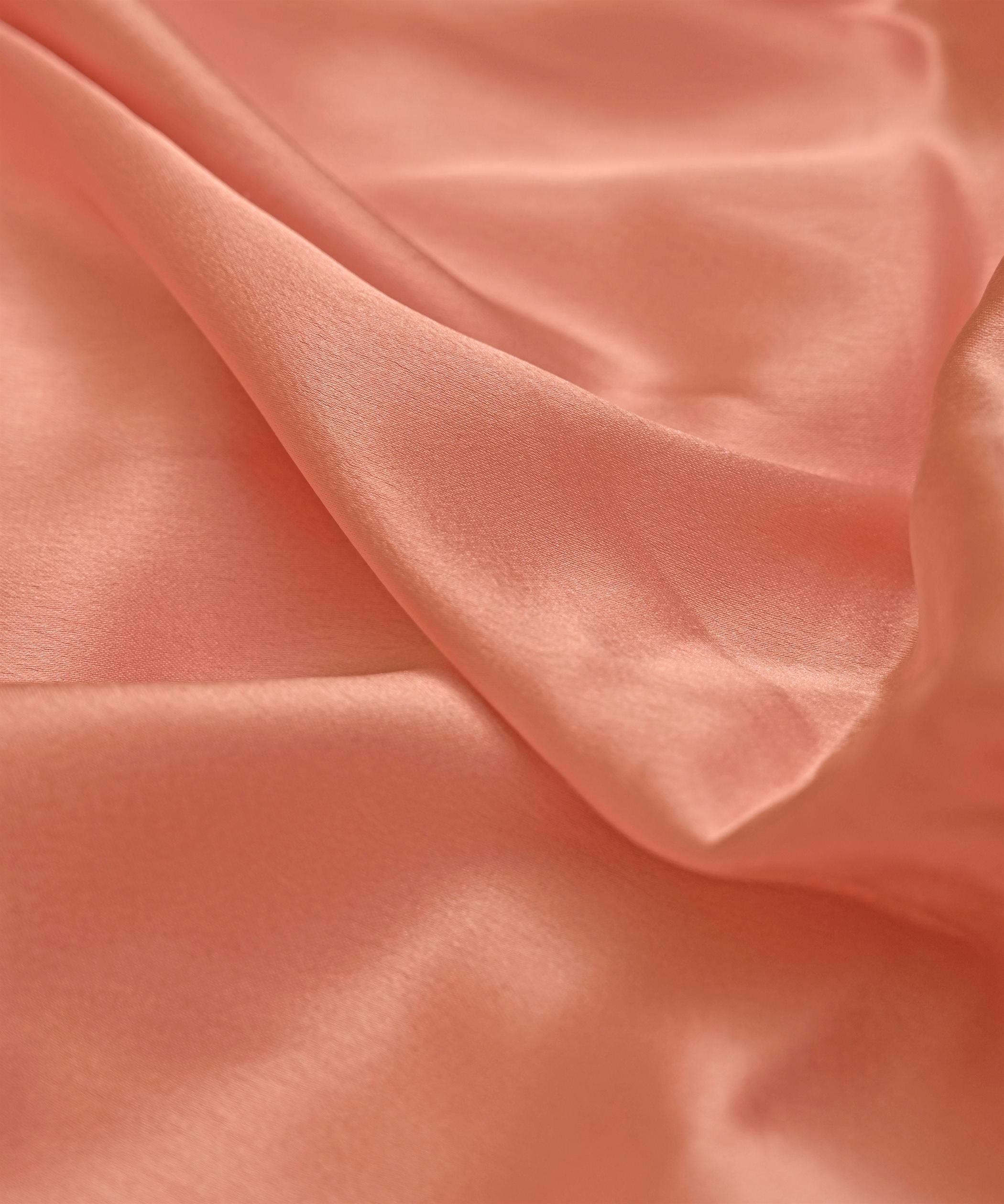 Peach Plain Dyed Japan Satin Fabric