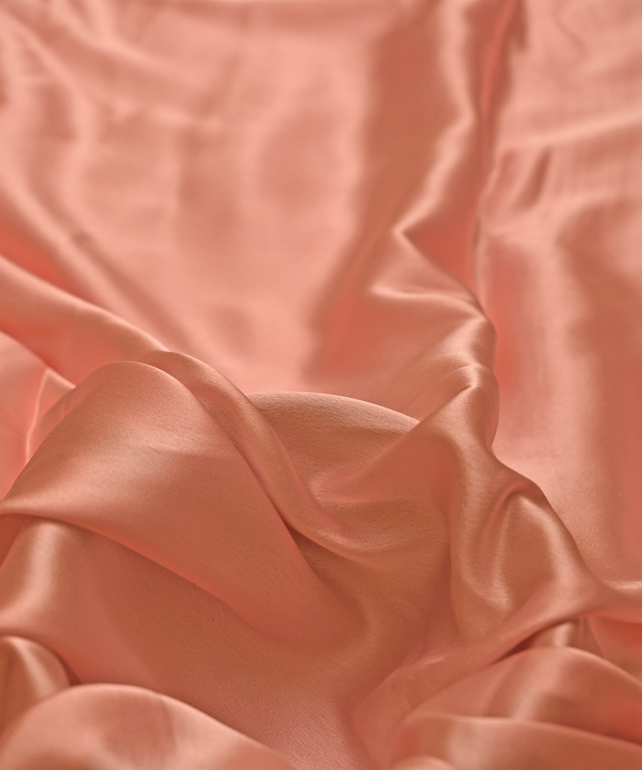 Peach Plain Dyed Japan Satin Fabric