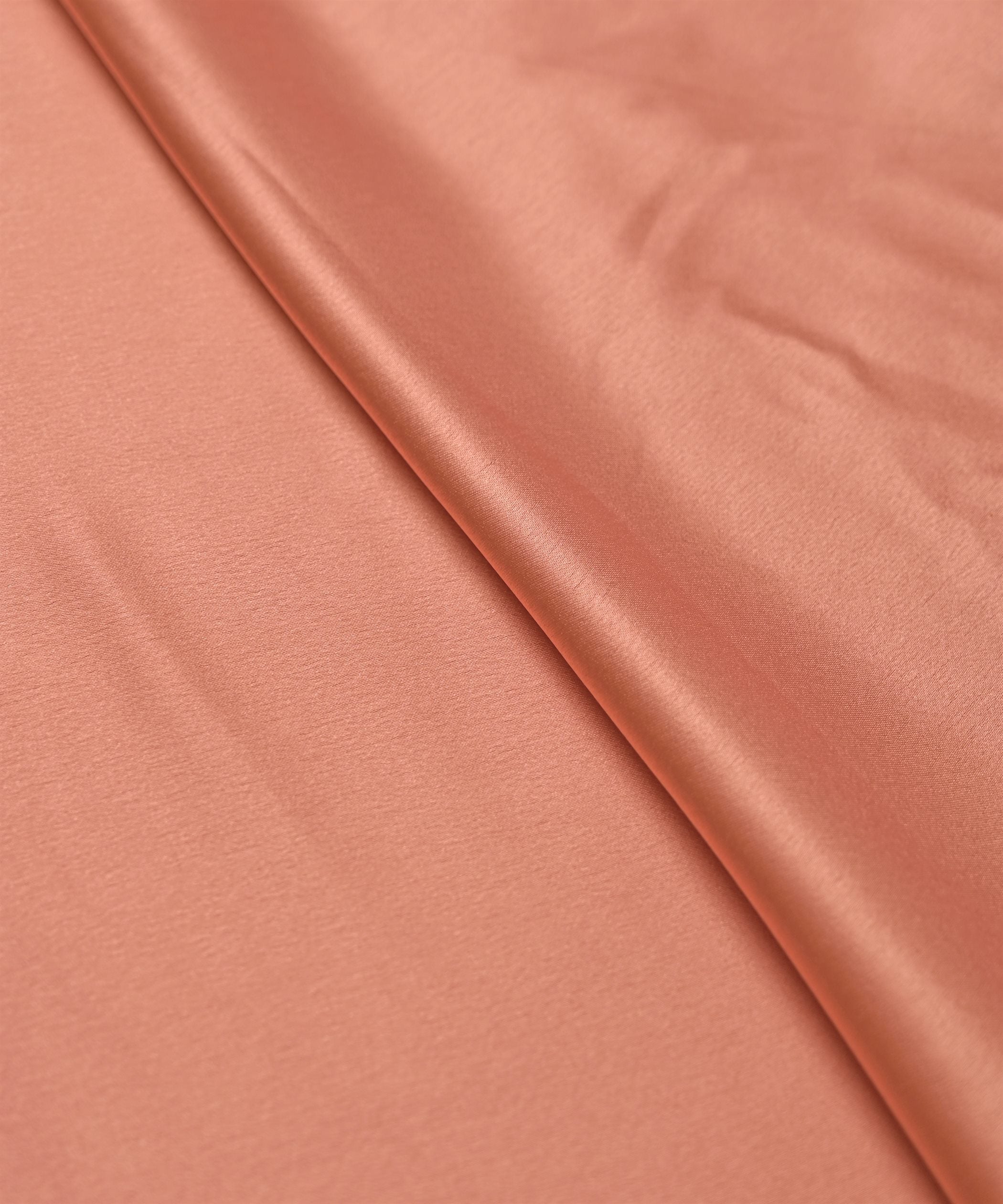 Peach Plain Dyed Japan Satin Fabric