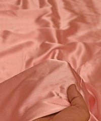 Peach Plain Dyed Japan Satin Fabric