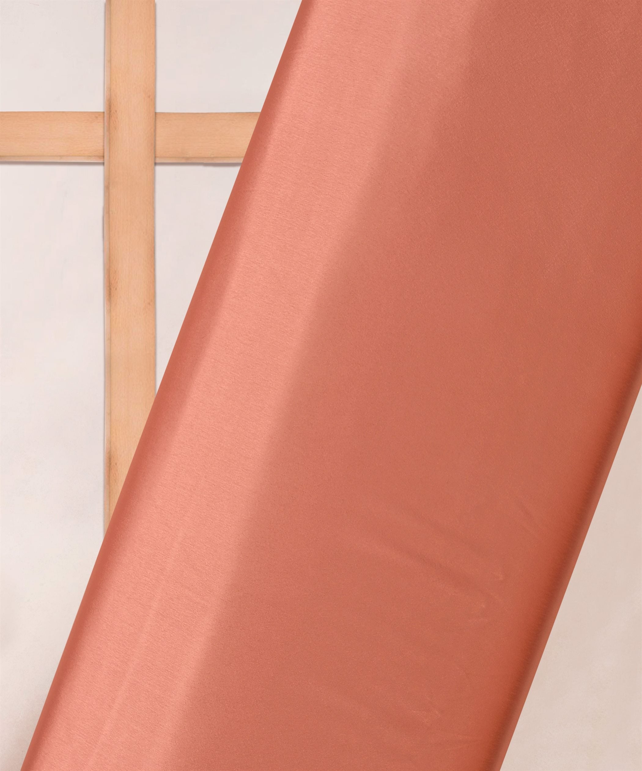 Peach Plain Dyed Japan Satin Fabric