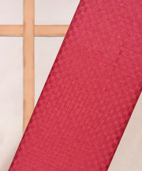 Pink Jute fabric with Checks