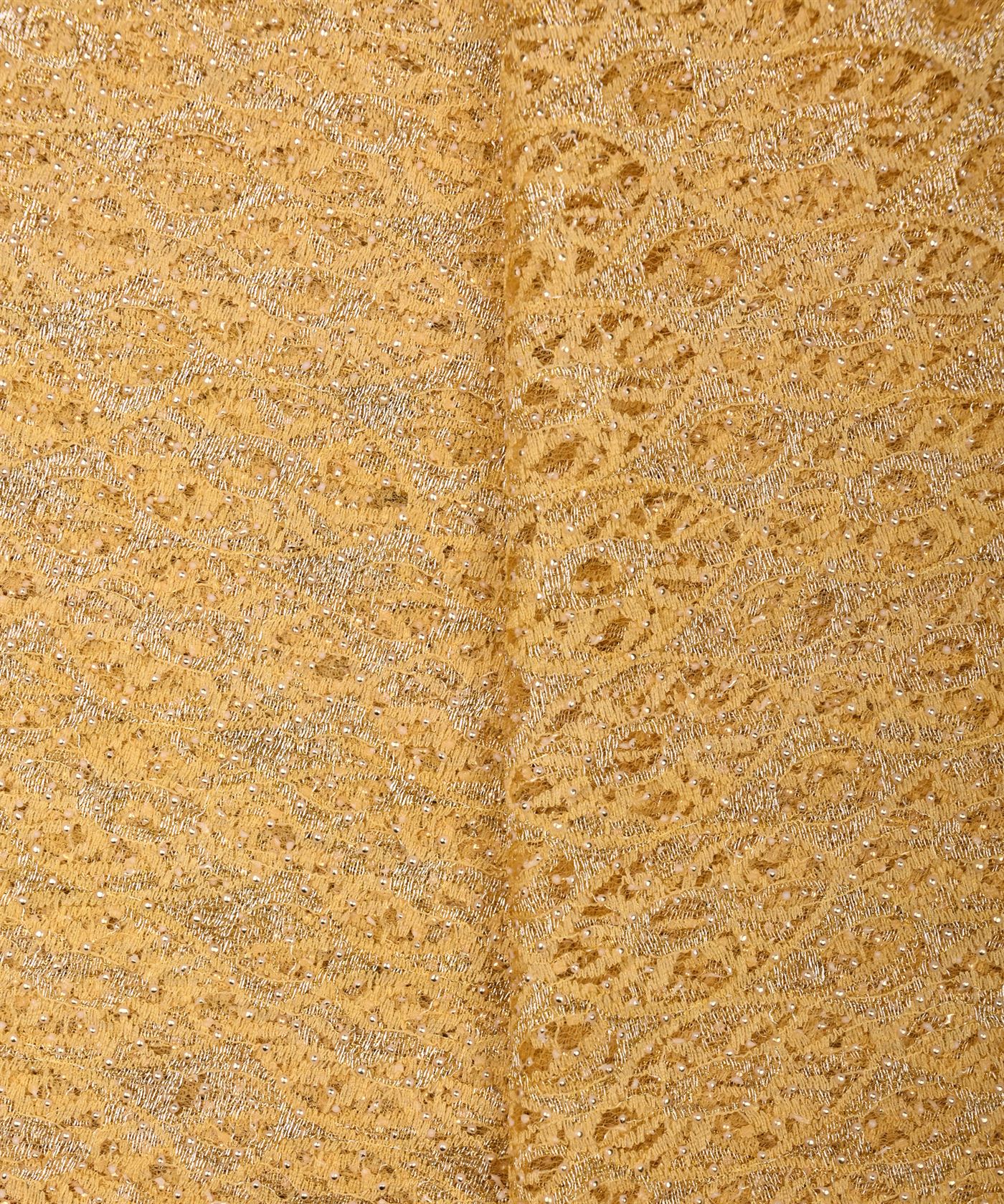 Gold Knitted fabric with Dewdrop