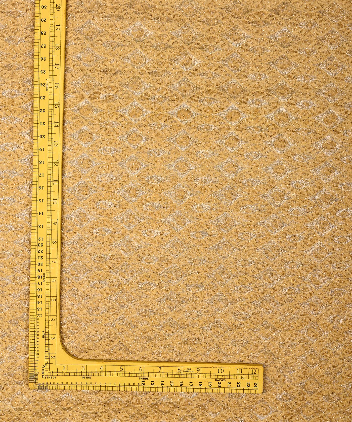 Gold Knitted fabric with Dewdrop