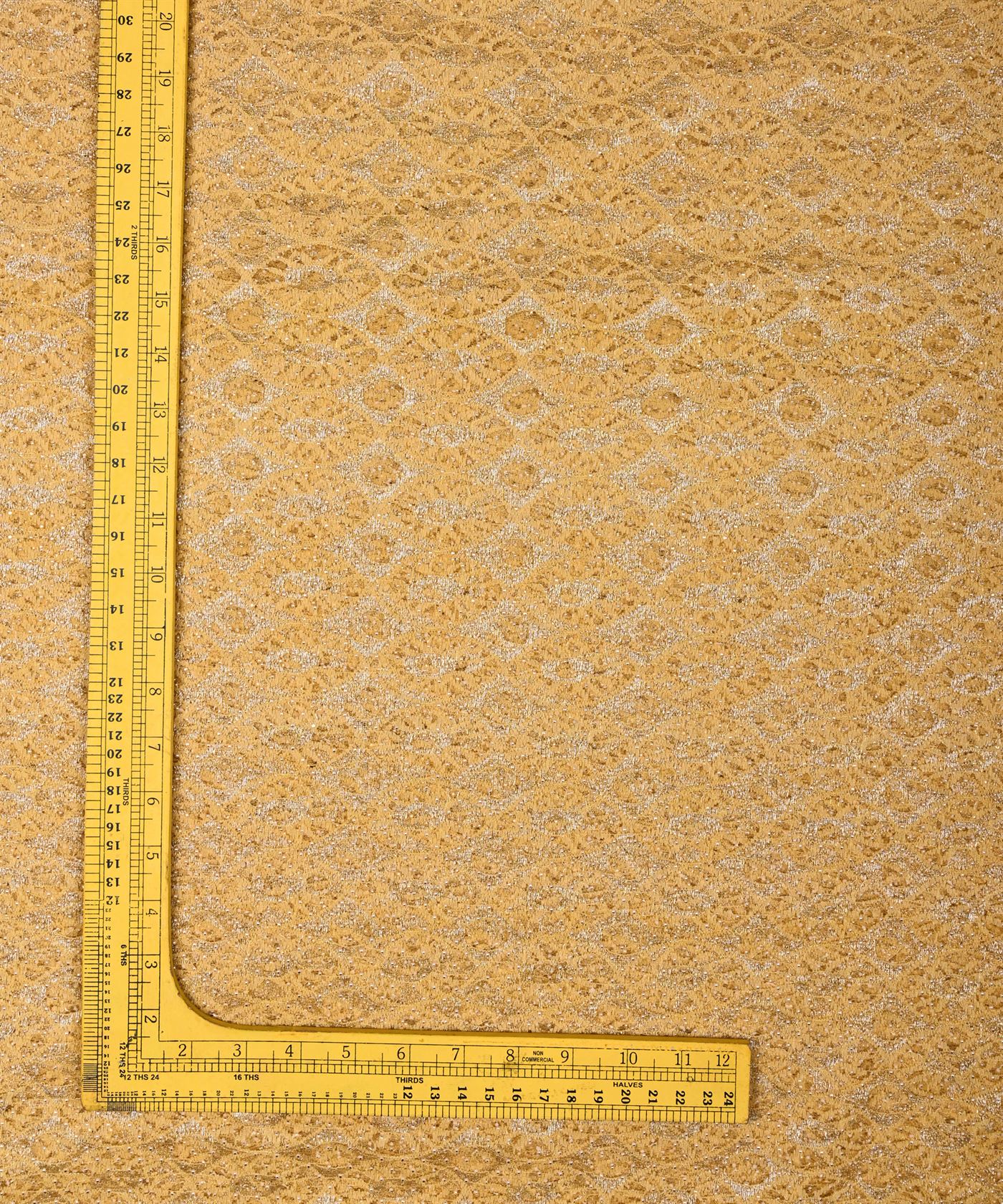 Gold Knitted fabric with Dewdrop