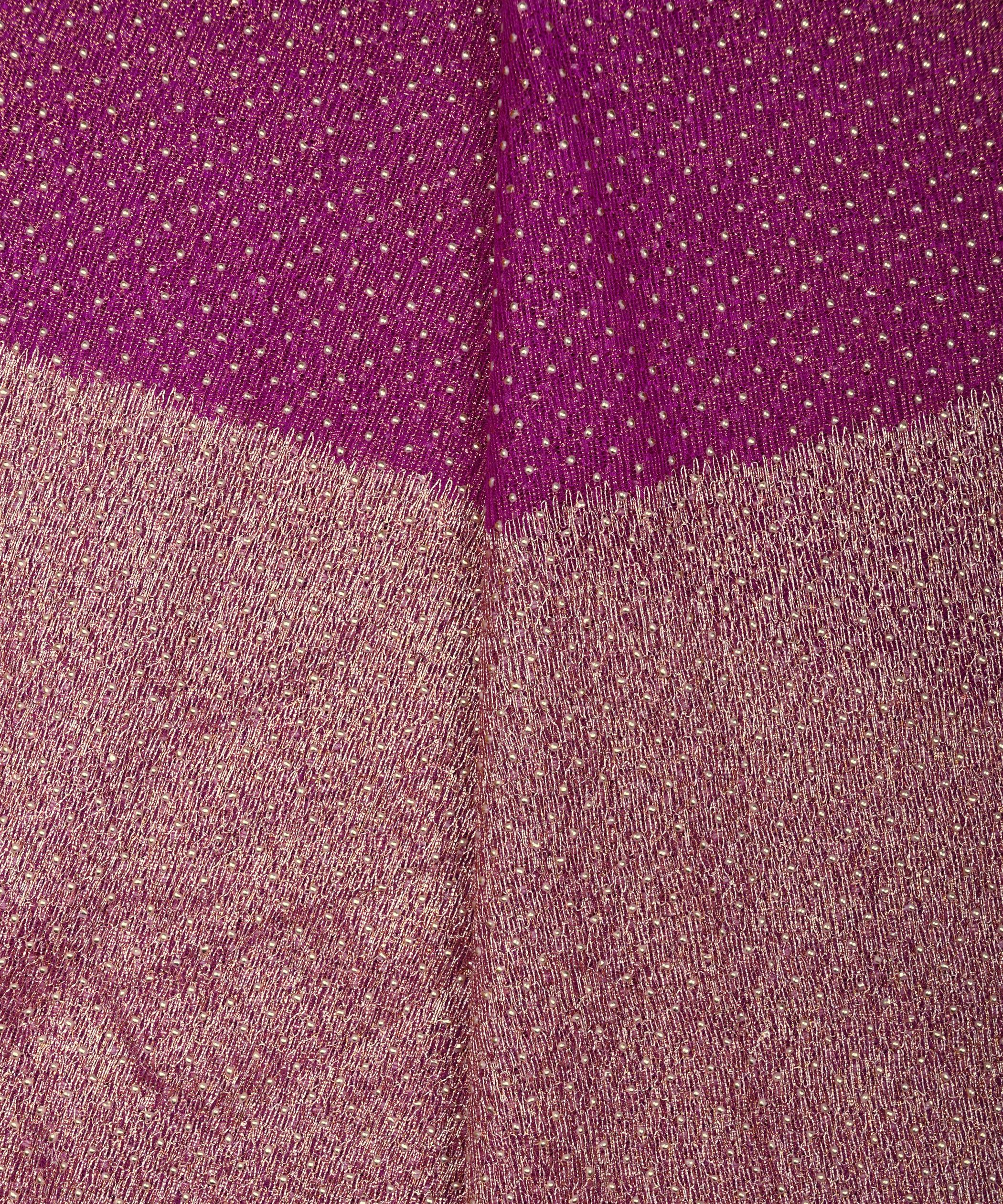 Hot Pink Knitted fabric with Dewdrop