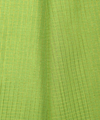 Parrot Green Kota fabric with Zari Checks