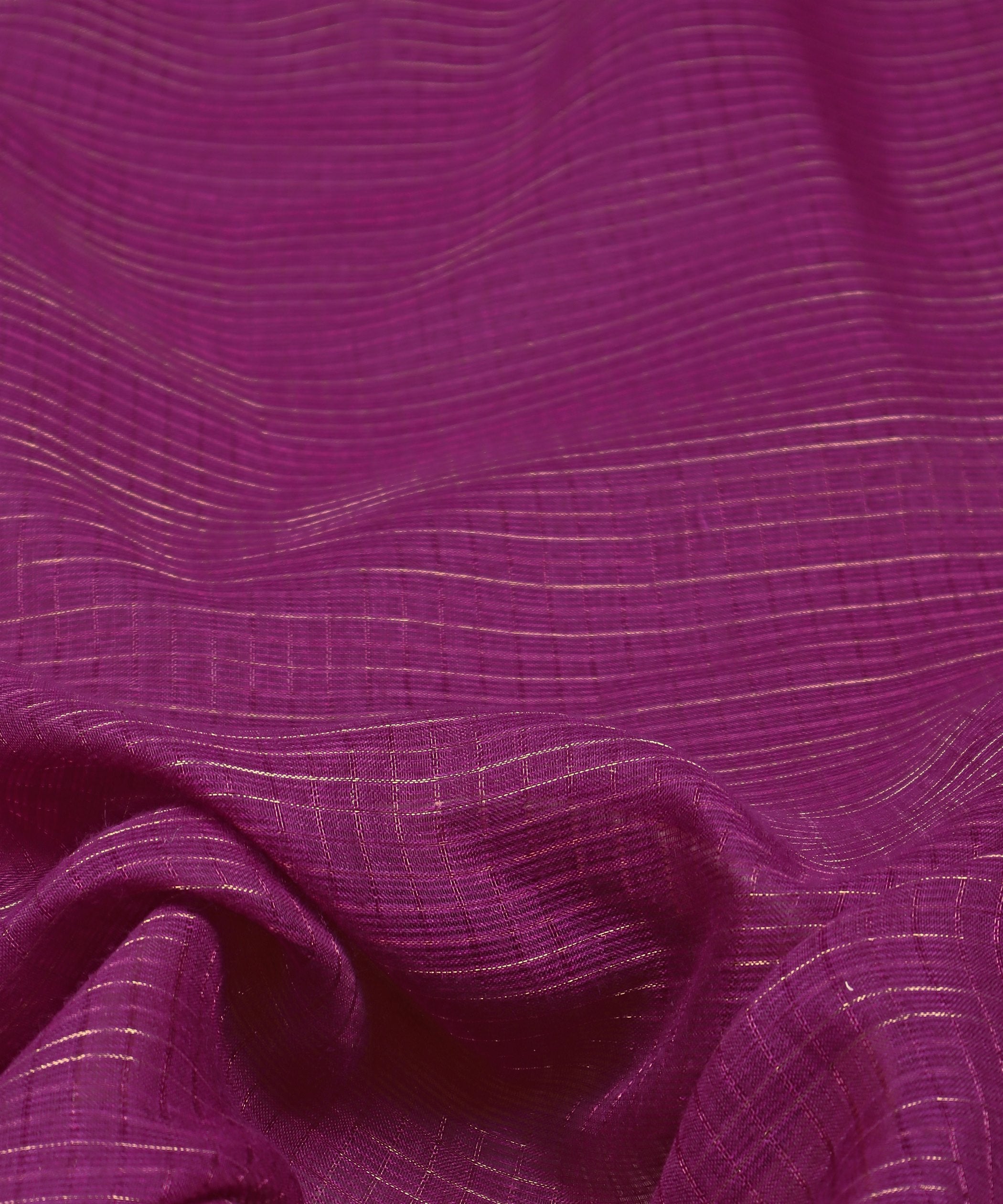 Violet Kota fabric with Zari Checks