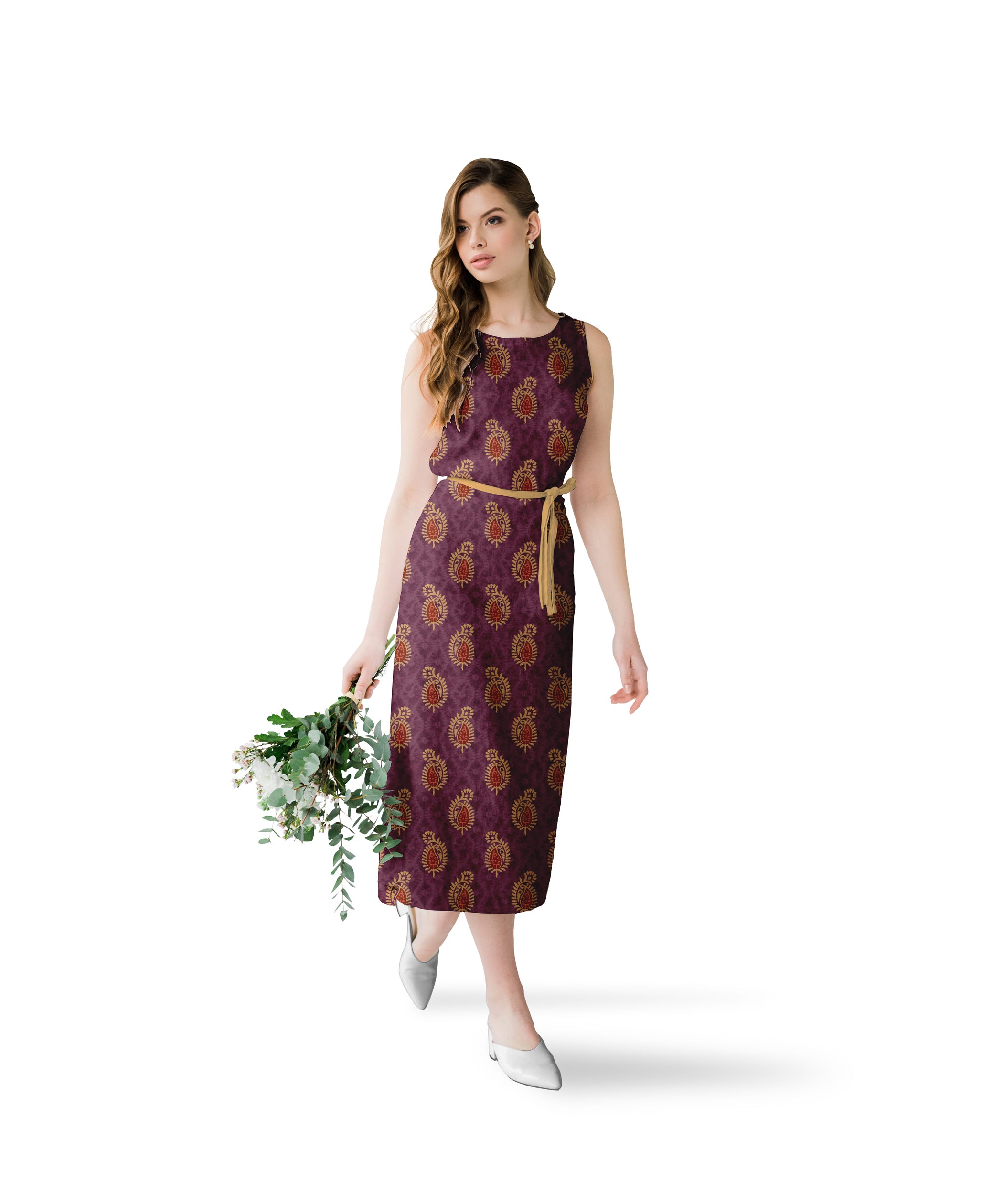 Light Plum-Shibori with Batik Print