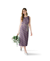 Lilac-Hibiscus Ajrakh Print