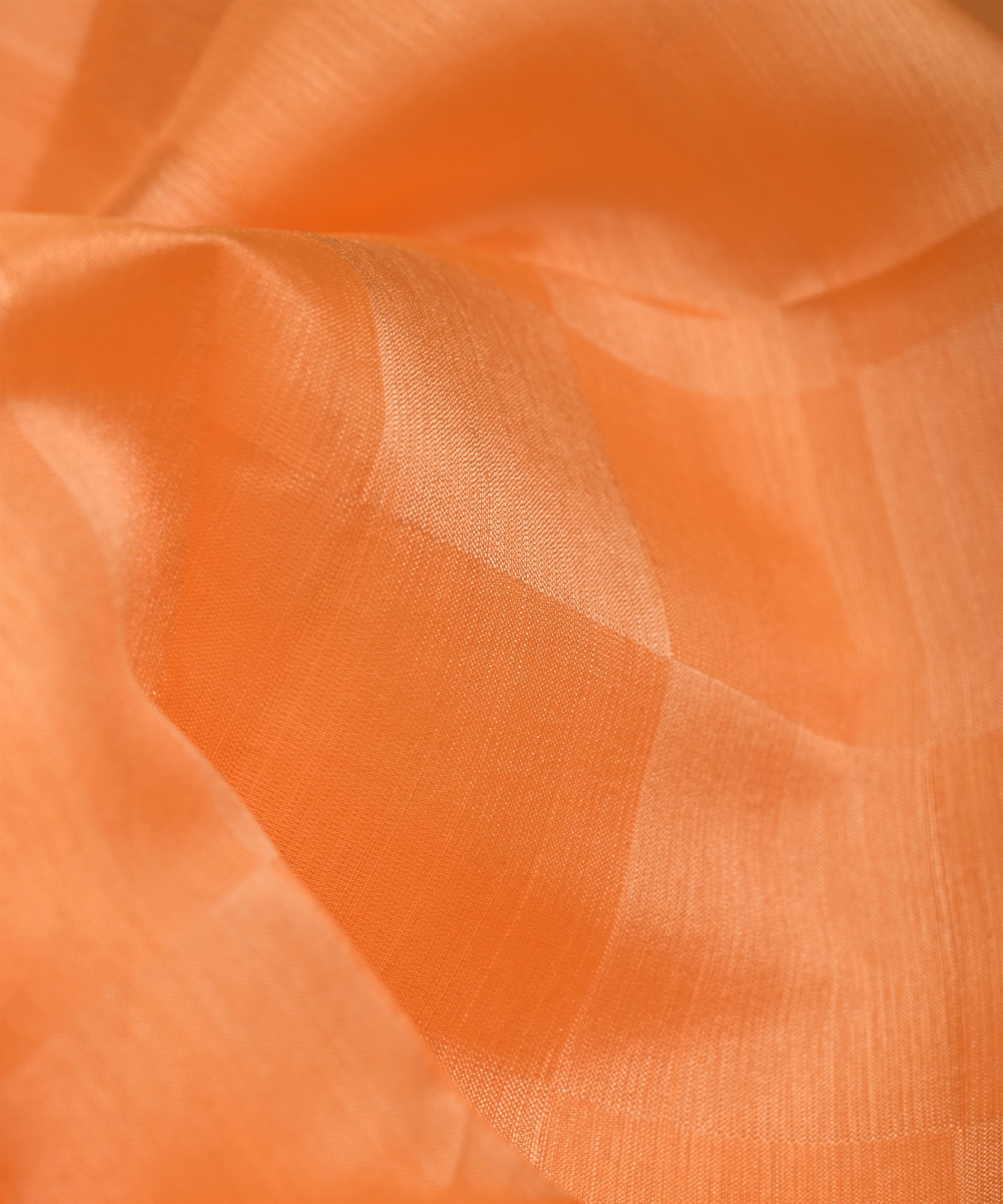 Peach Tussar Silk Fabric with Golden Border(cut-5.5 mtr)