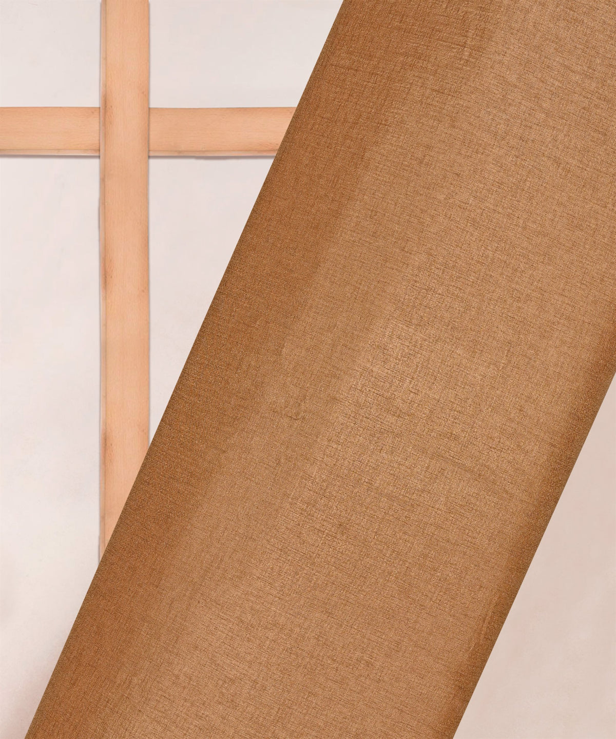 Beige Plain Dyed Manipuri Fabric