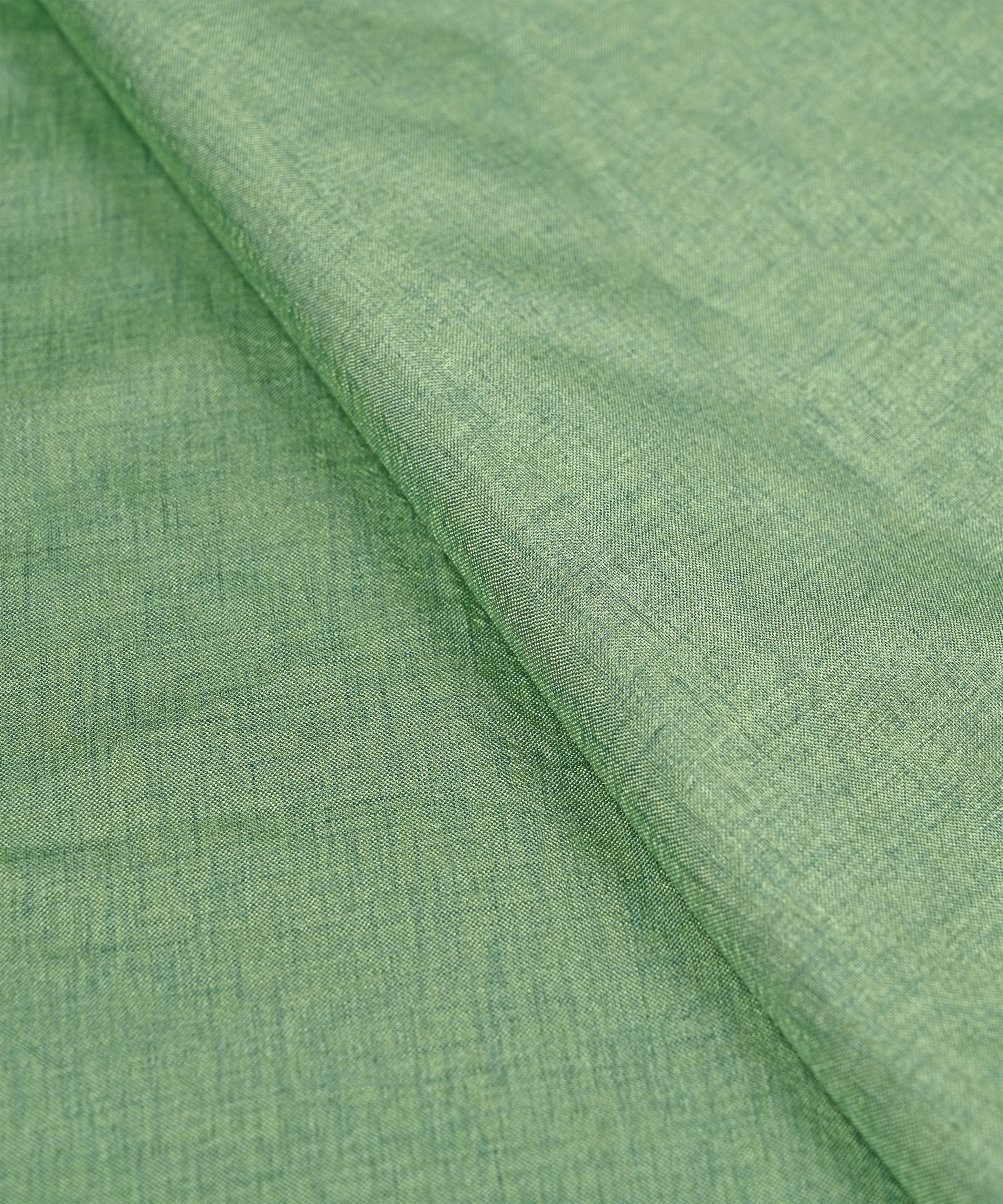 Olive Green Plain Dyed Manipuri Fabric