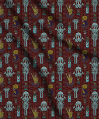 Maroon Egypt Print