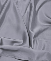 Anchor Grey Plain Dyed Modal Satin Fabric