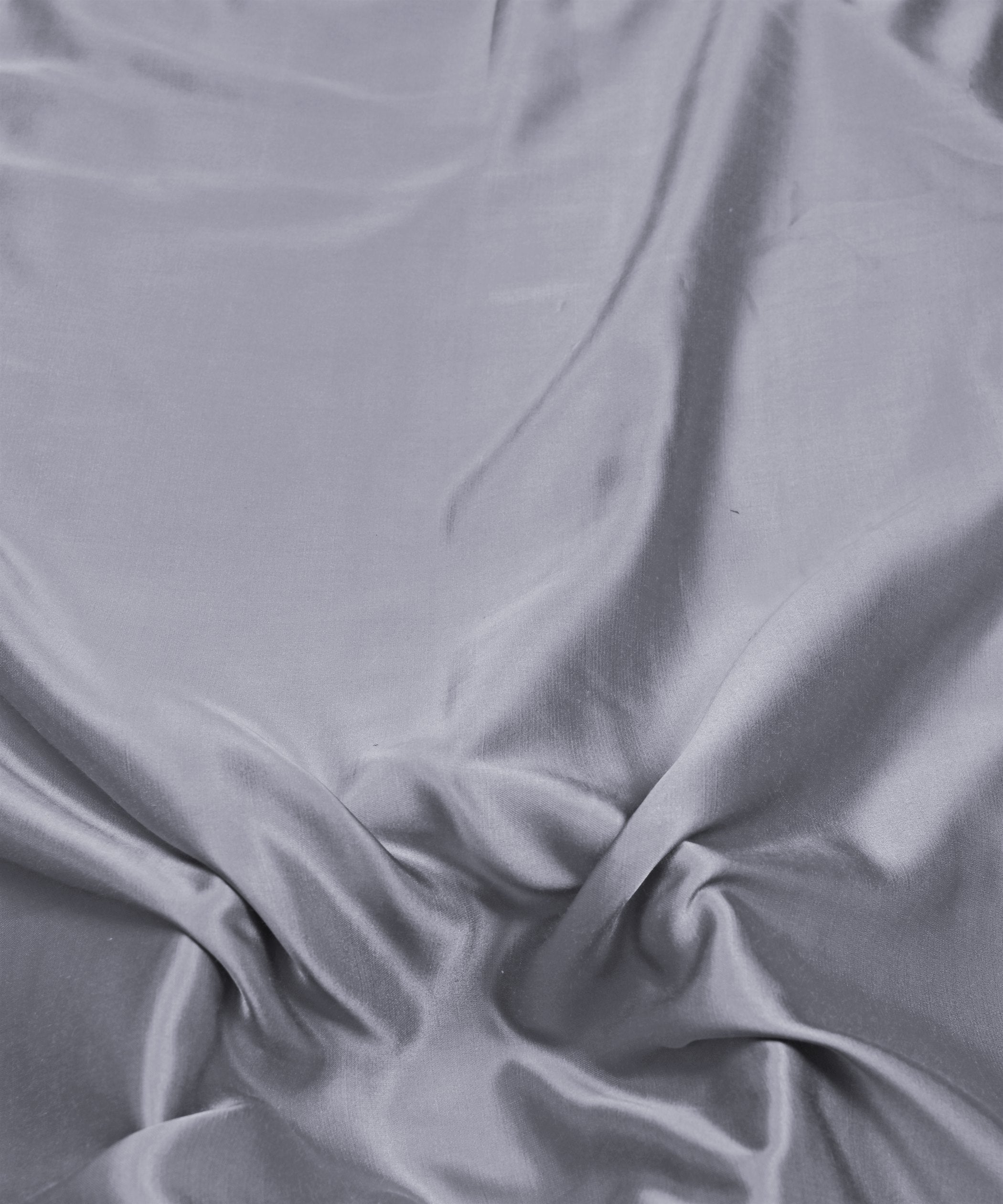 Anchor Grey Plain Dyed Modal Satin Fabric