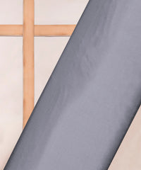Anchor Grey Plain Dyed Modal Satin Fabric