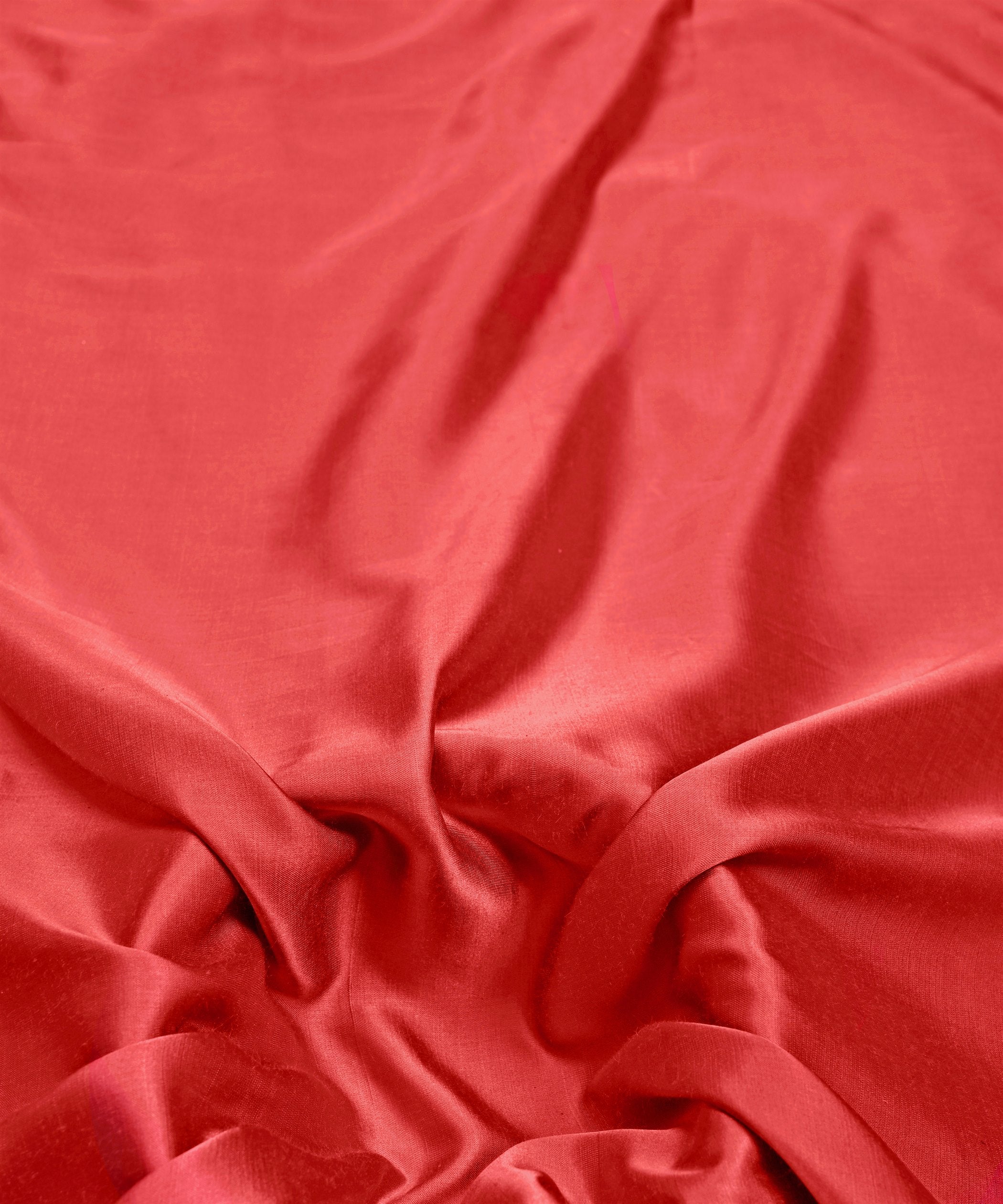 Bean Red Plain Dyed Modal Satin Fabric