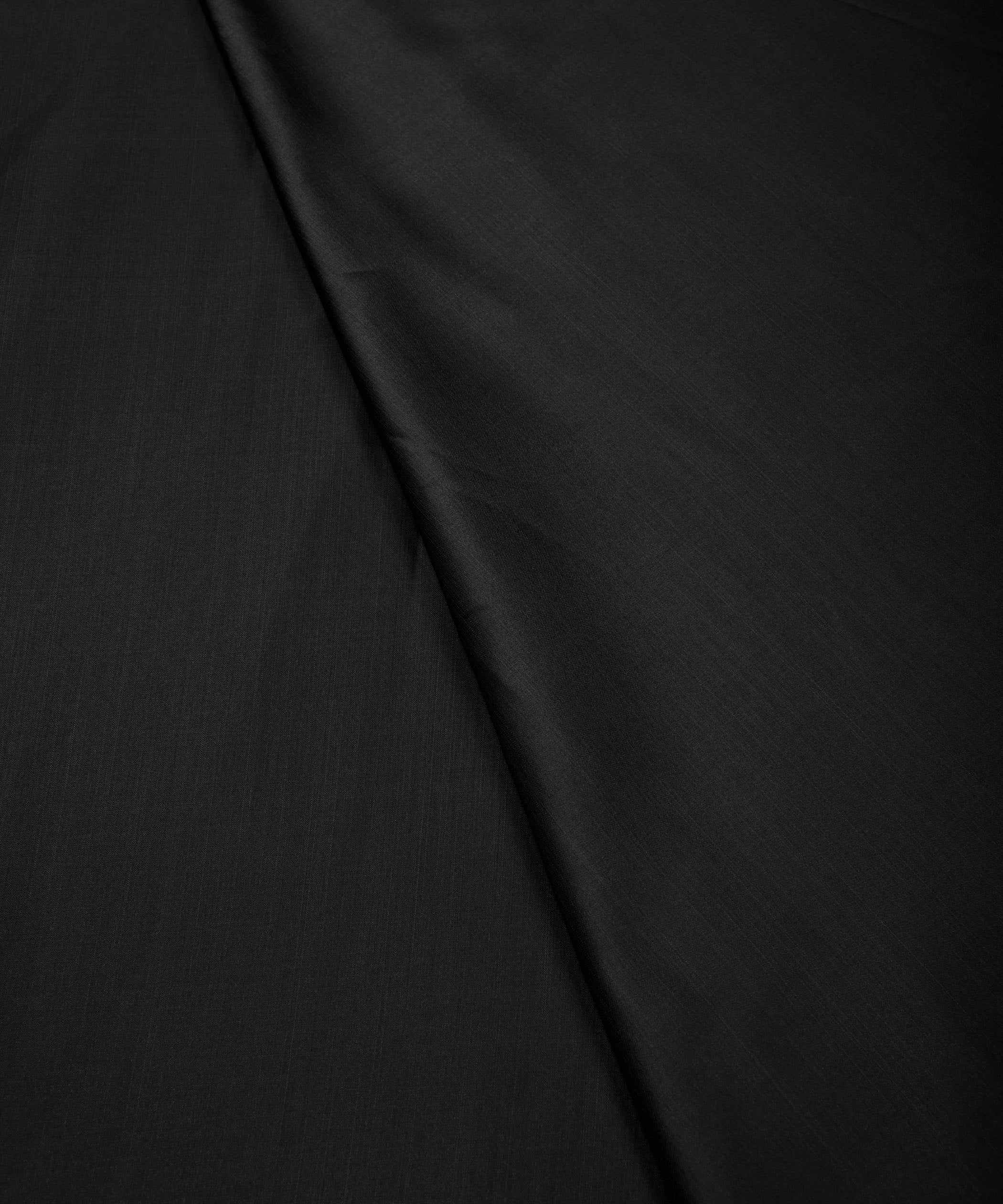 Black Plain Dyed Modal Satin Fabric