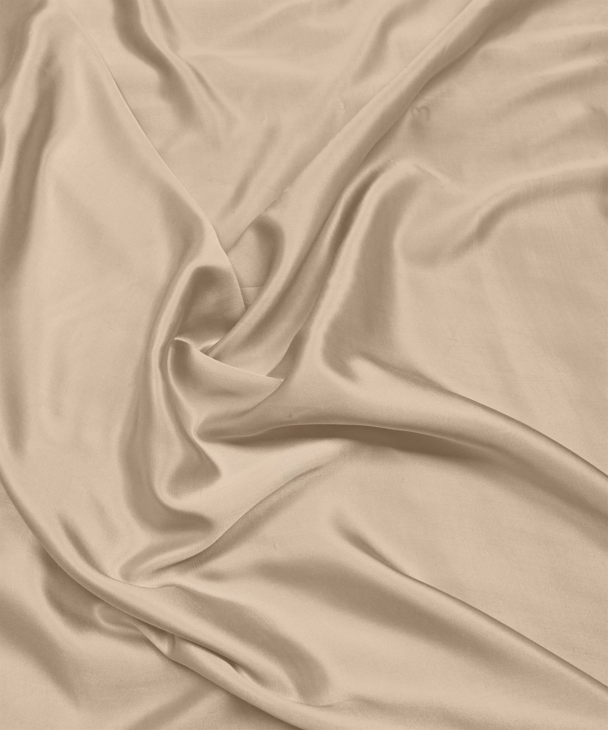 Bone White Plain Dyed Modal Satin Fabric