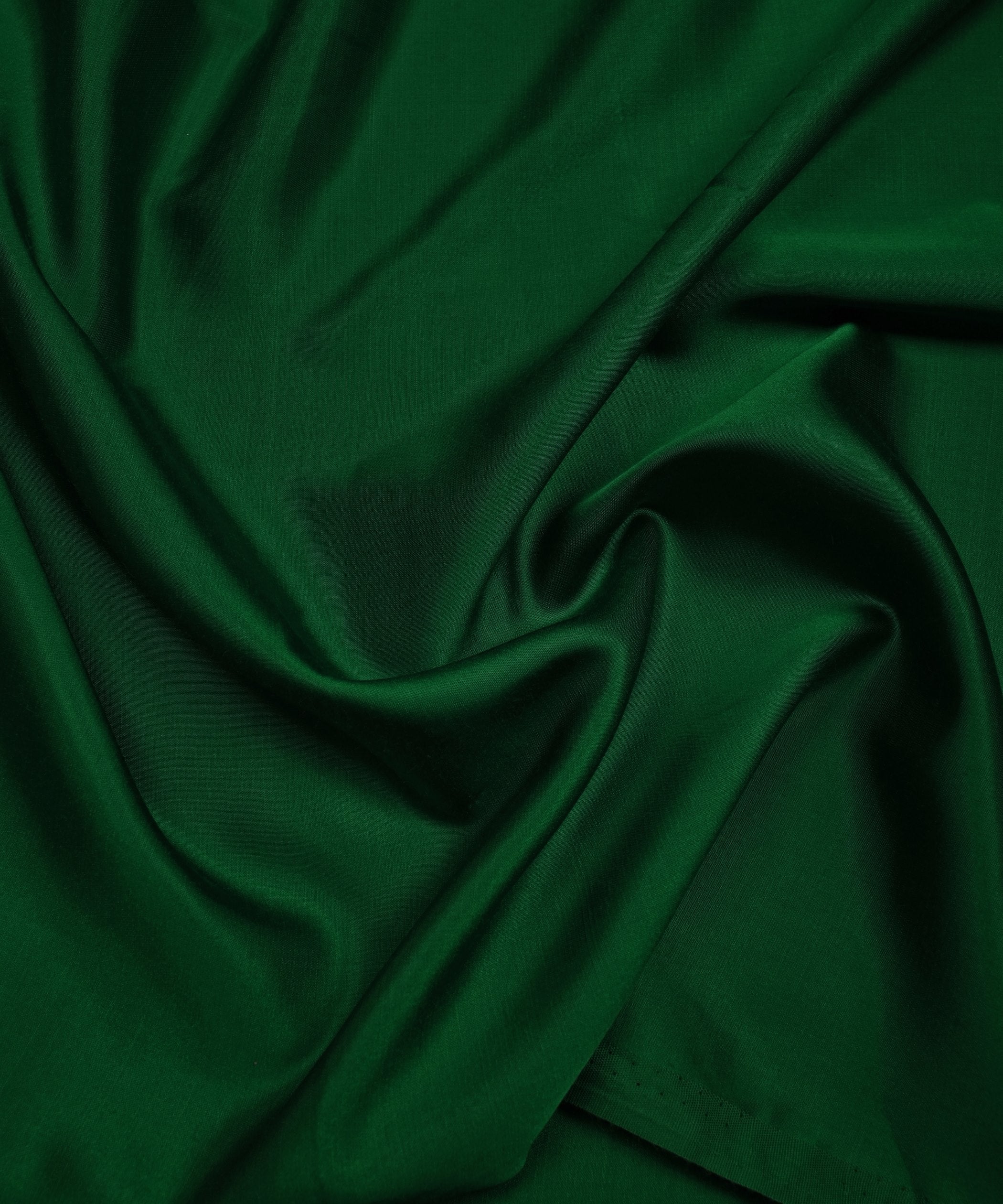 Bottle Green Plain Dyed Modal Satin Fabric