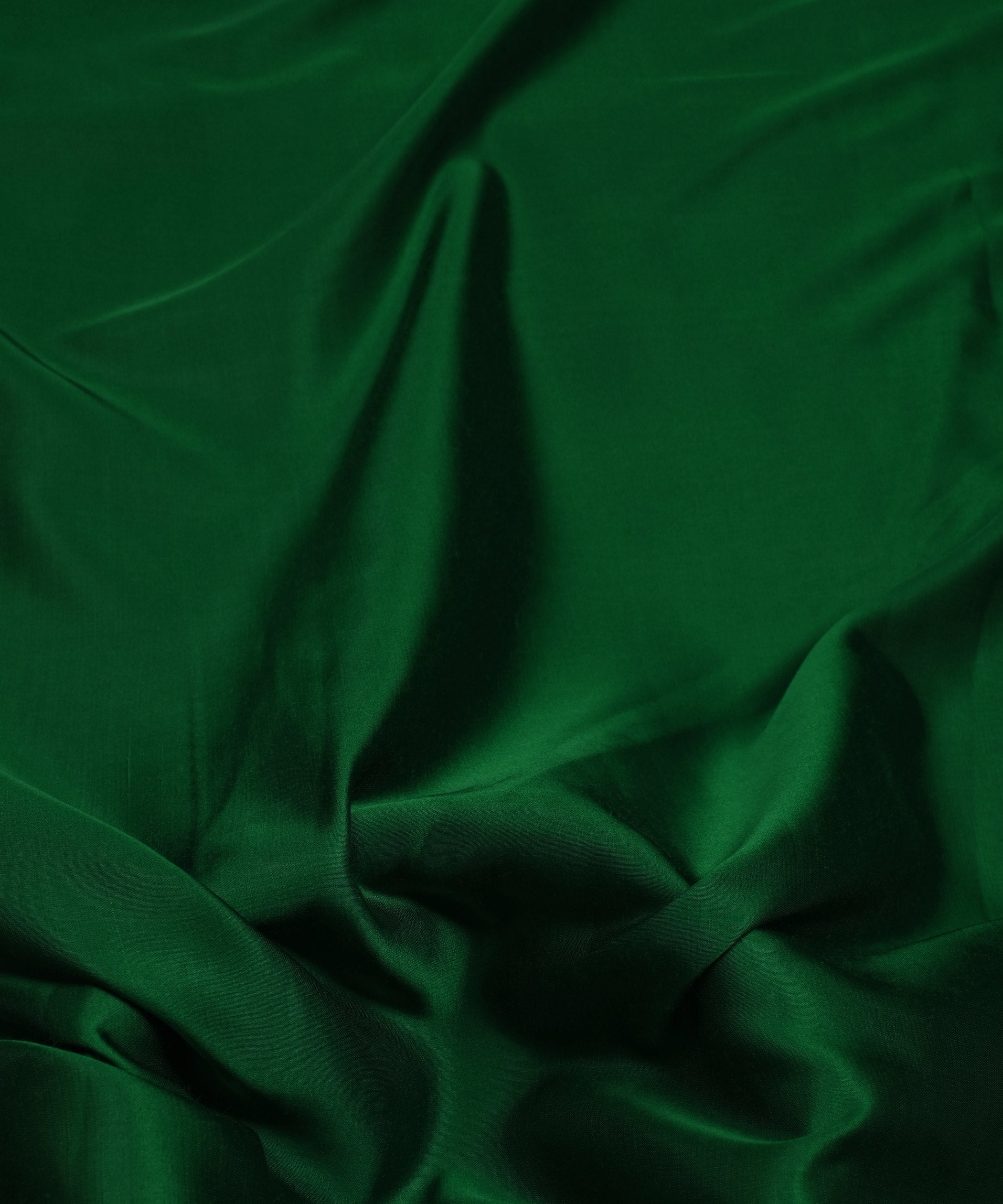 Bottle Green Plain Dyed Modal Satin Fabric