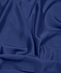 Dark Blue Plain Dyed Modal Satin Fabric